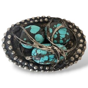 Mikal Winn Y2K Turquoise "Havana" Belt Buckle